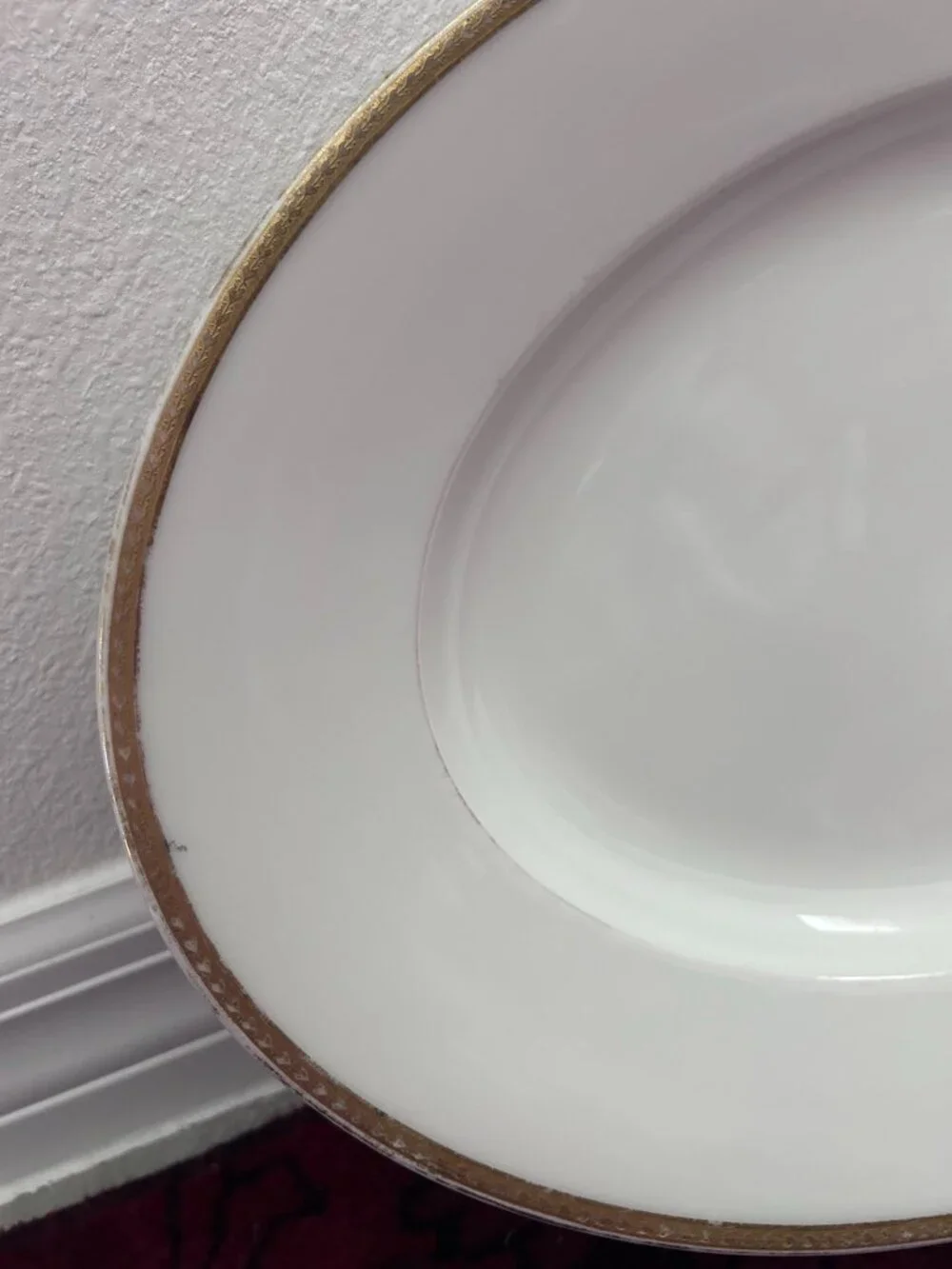 Antique Bawo & Dotter Elite Works Limoges Oval 18” Serving Platter Gold Pattern